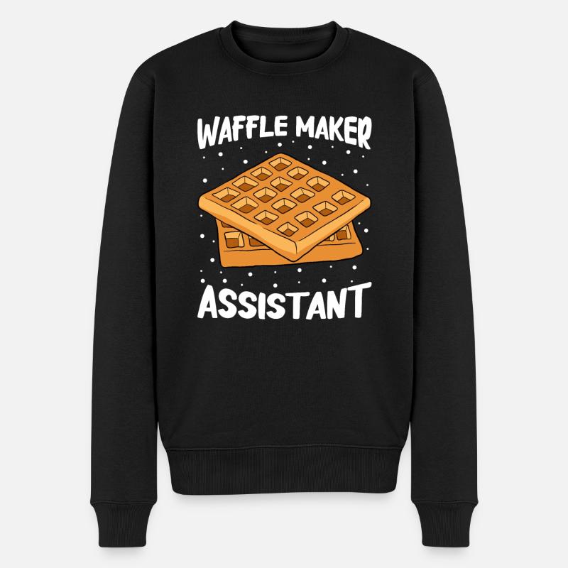 Waffle making waffle maker - Men's Premium Organic Jumper - black