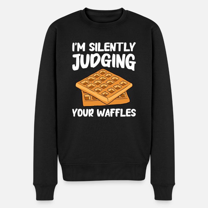 Waffel machen Waffeleisen - Männer Premium Bio Pullover - Schwarz