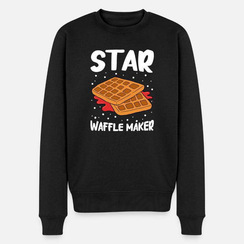 Waffle making waffle maker - Men's Premium Organic Jumper - black