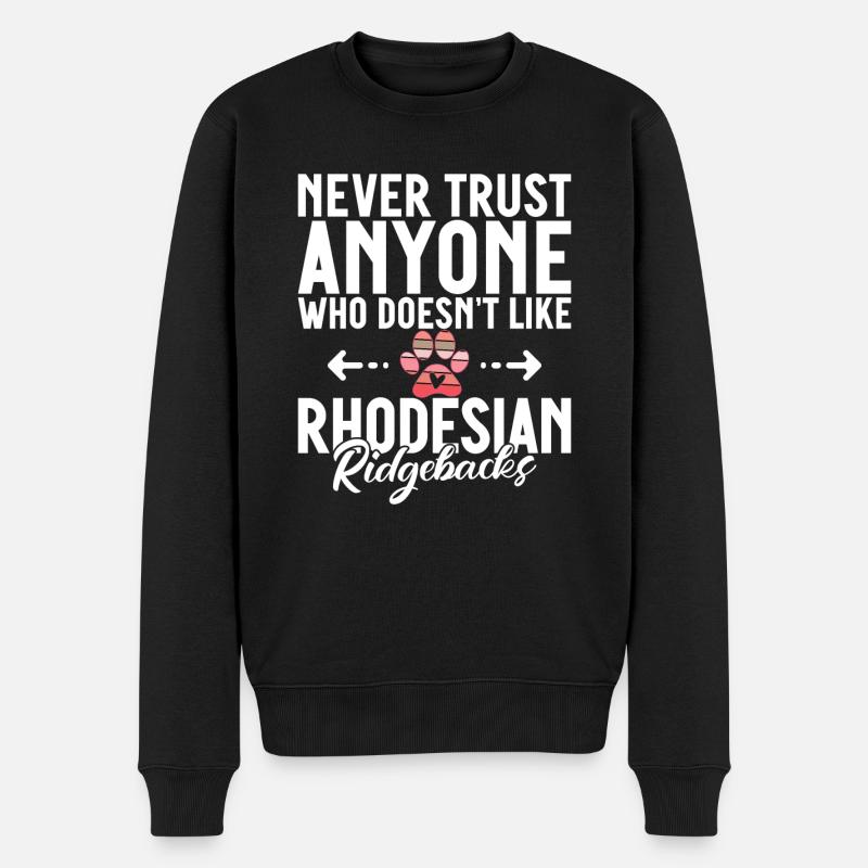 Rhodesian Ridgeback Gifts - Men's Premium Organic Jumper - black