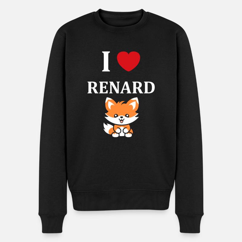 petit renard - Pull Premium bio Homme - noir