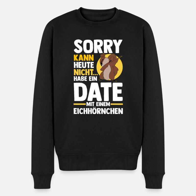 Eichhörnchen - Männer Premium Bio Pullover - Schwarz