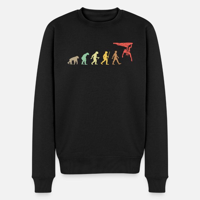 Climbing Retro Rock Climbing Evolution Climber - Pull Premium bio Homme - noir