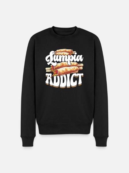 Lumpia Addict - Männer Premium Bio Pullover - Schwarz