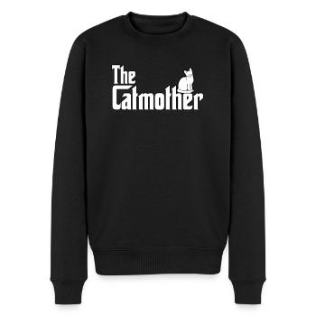 Katzen Mama Katzenbesitzer Parodie Katzenbesitzer - Männer Premium Bio Pullover - Schwarz - Vorne - Nico (187cm)