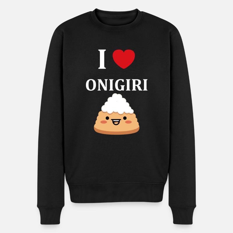Onigiri japonais - Pull Premium bio Homme - noir