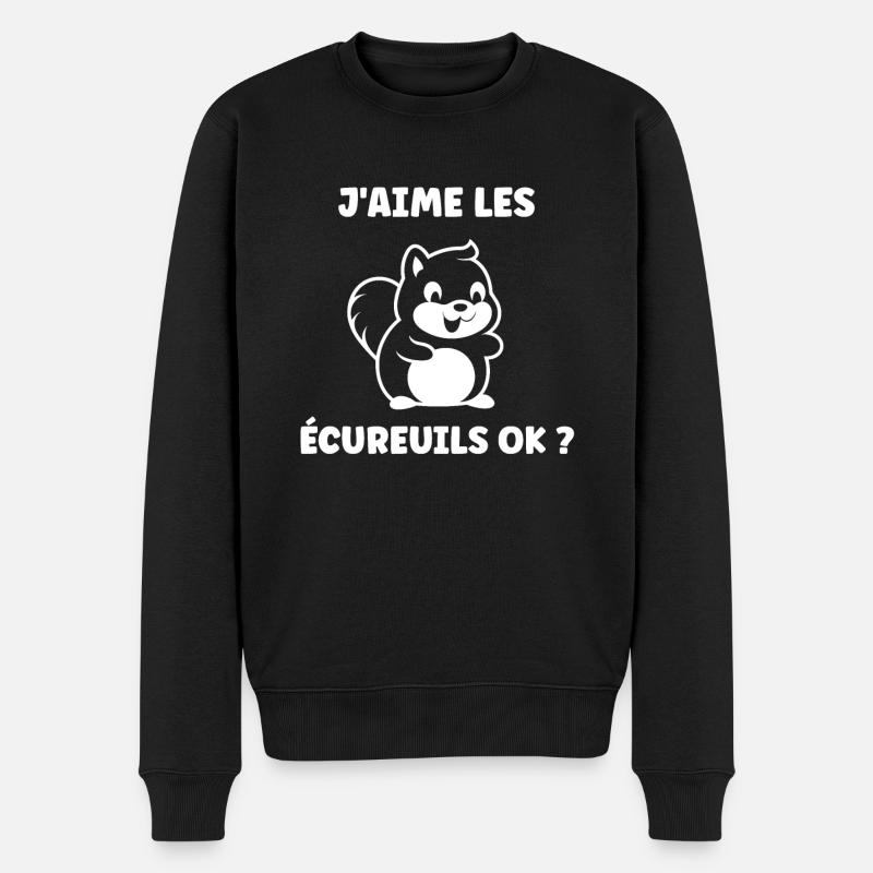 Humour petit écureuil - Pull Premium bio Homme - noir