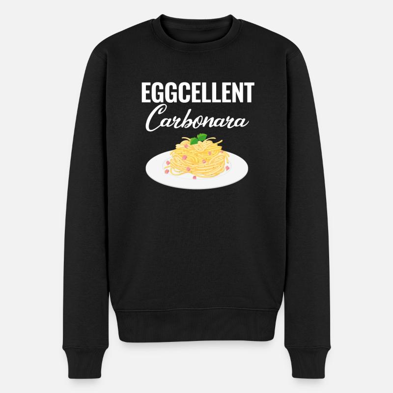 Eggcellent Carbonara Lover Italiano Macaroni - Pull Premium bio Homme - noir