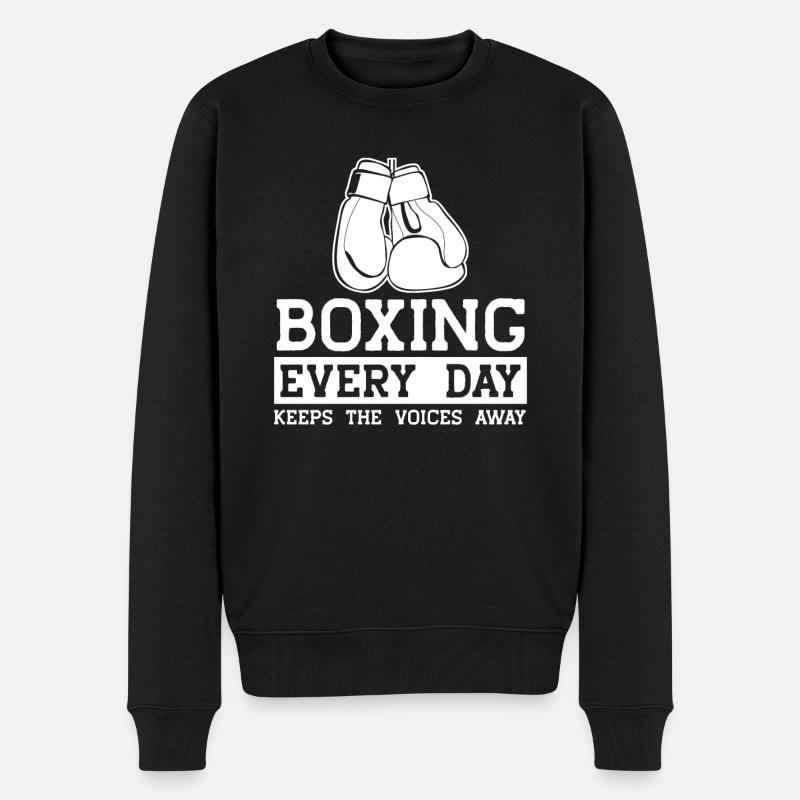 Gants de boxe boxeur Boxe amateur - Pull Premium bio Homme - noir