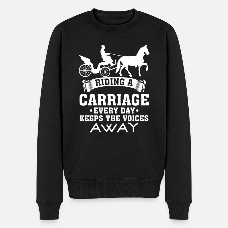 Équitation Cocher Calèche - Pull Premium bio Homme - noir