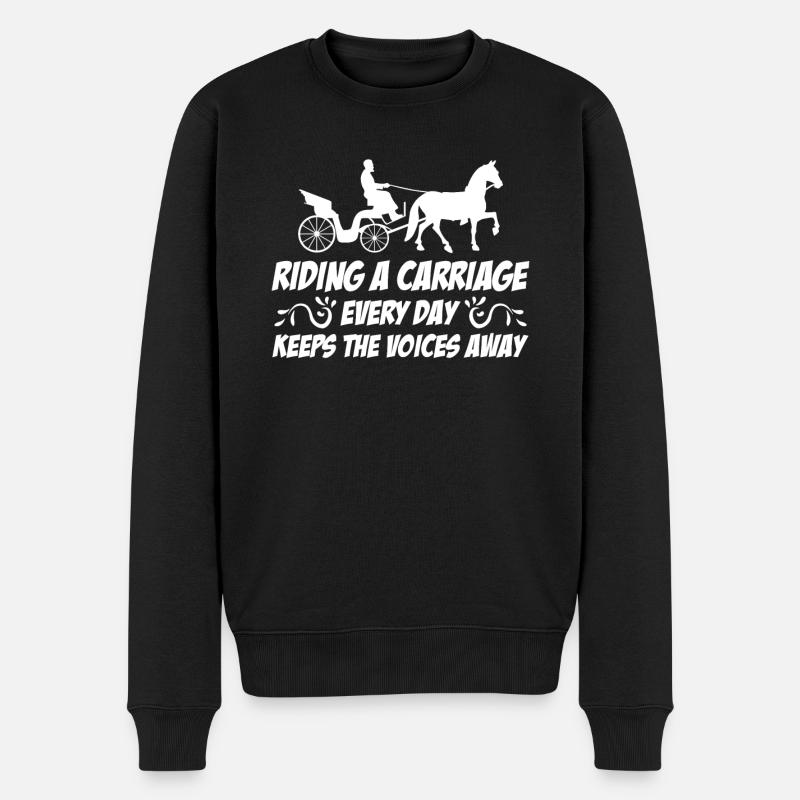 Calèche équitation cocher - Pull Premium bio Homme - noir