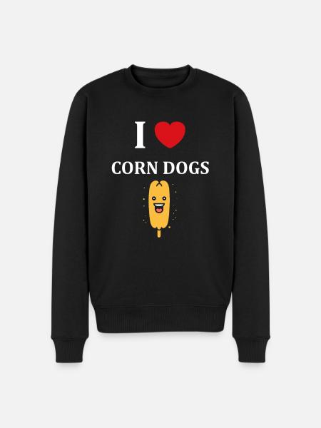 Mais Hundefutter - Männer Premium Bio Pullover - Schwarz