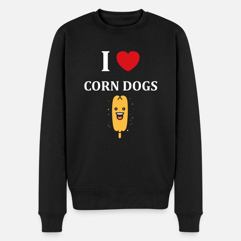 Mais Hundefutter - Männer Premium Bio Pullover - Schwarz