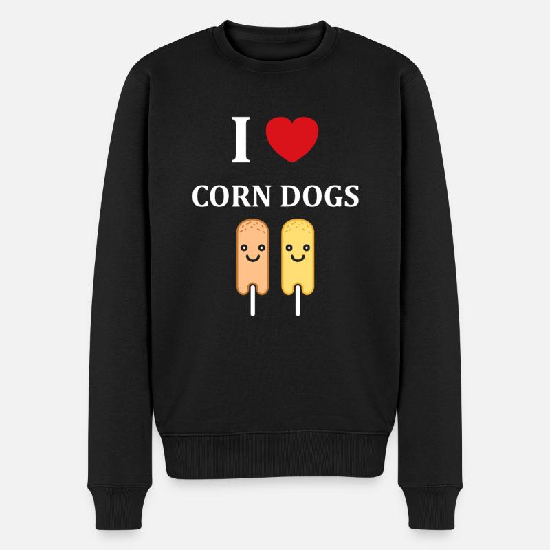 Mais Hundefutter - Männer Premium Bio Pullover - Schwarz