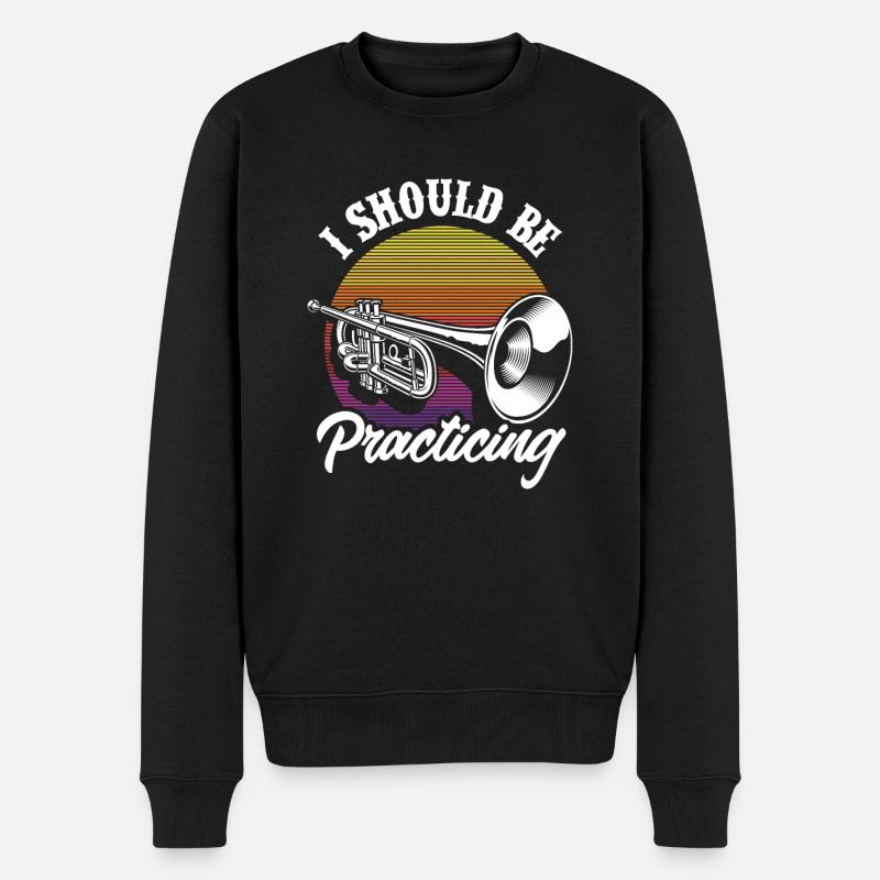 Trompete Trompeter Trompeten Spieler - Männer Premium Bio Pullover - Schwarz