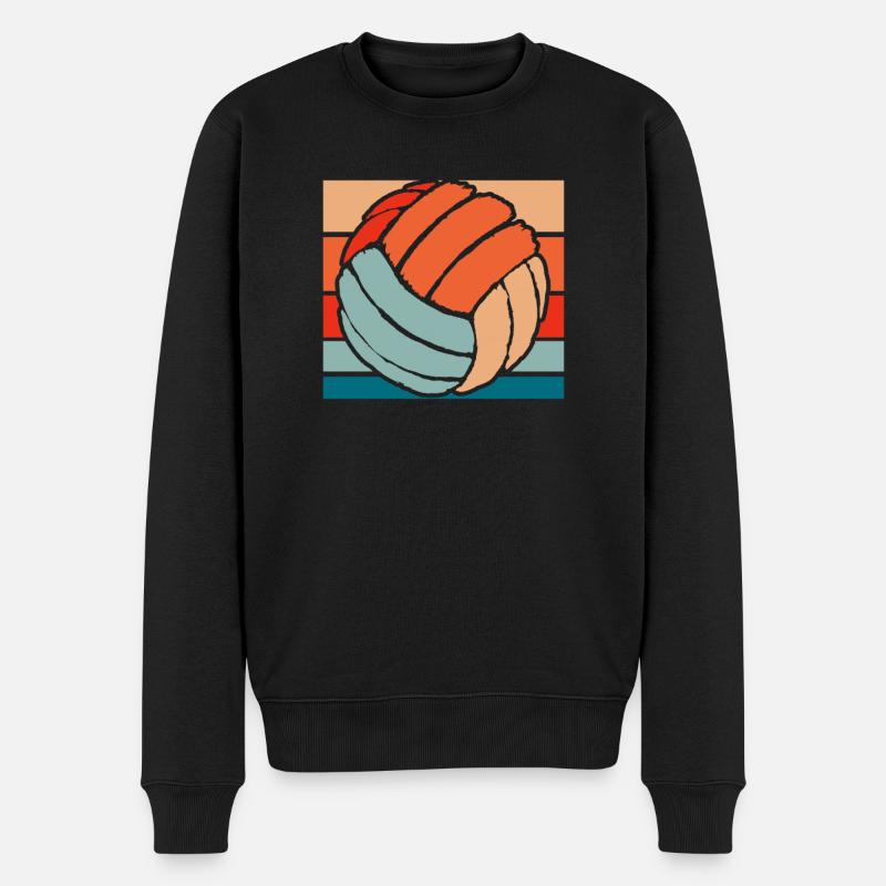 Volleyball Volleyballer - Männer Premium Bio Pullover - Schwarz