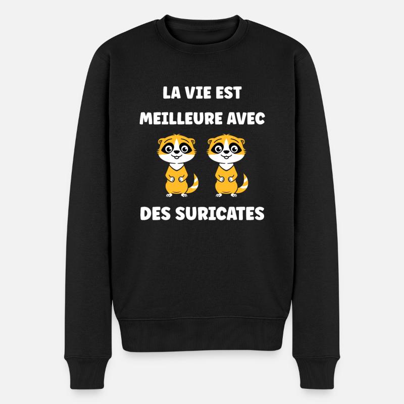 Humour petit suricate - Pull Premium bio Homme - noir
