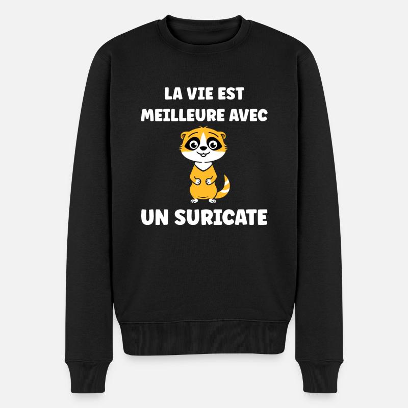 Humour petit suricate - Pull Premium bio Homme - noir