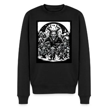 Krampus Night Celebration Christmas Demon - Männer Premium Bio Pullover - Schwarz - Vorne - Nico (187cm)