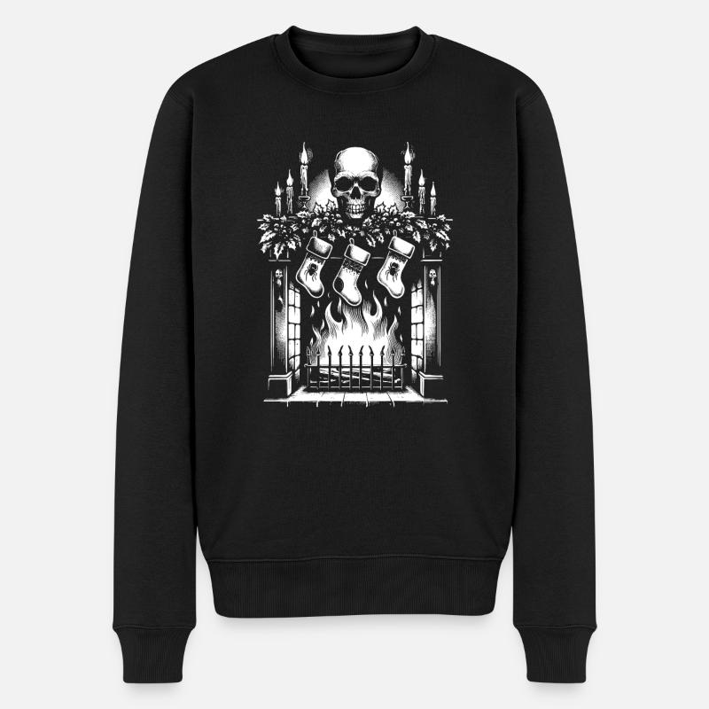 Cheminée gothique - Pull Premium bio Homme - noir