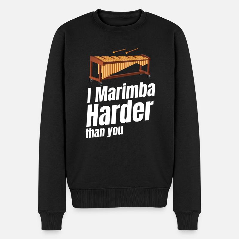 I Marimba Harder Than You Orchester Posaune - Männer Premium Bio Pullover - Schwarz