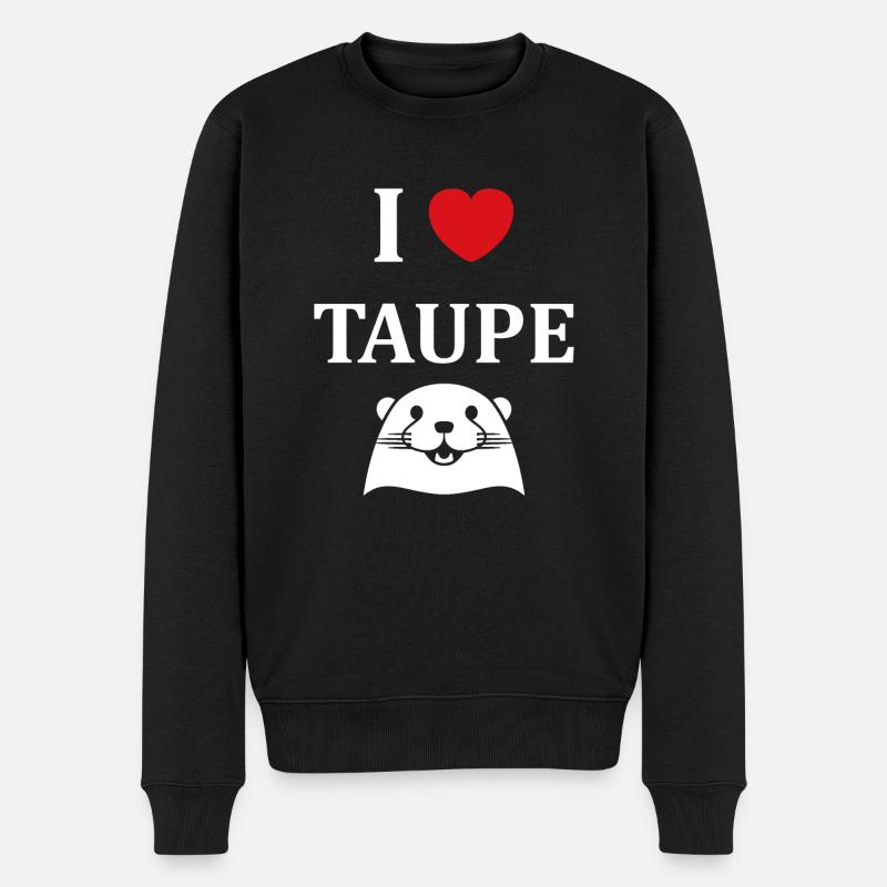 Humour mignonne petite taupe - Pull Premium bio Homme - noir