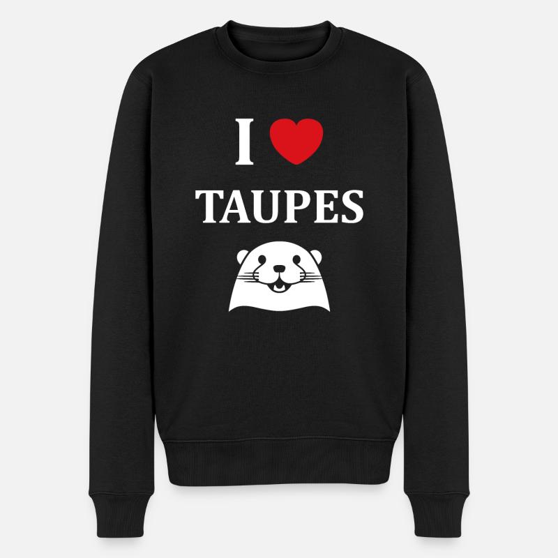 Humour mignonne petite taupe - Pull Premium bio Homme - noir