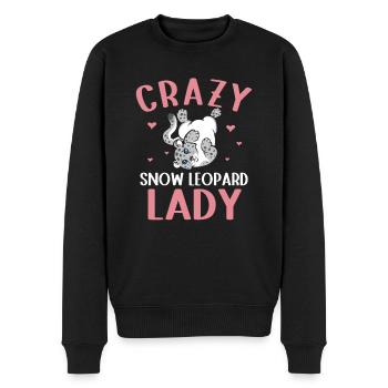 Schneeleopard - Männer Premium Bio Pullover - Schwarz - Vorne - Nico (187cm)