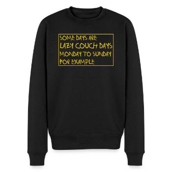 Blagues sur le canapé - Pull Premium bio Homme - noir - Devant - Nico (187cm)