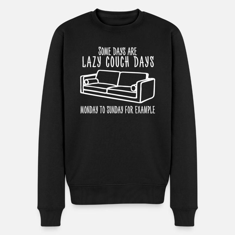 Couch Joke - Männer Premium Bio Pullover - Schwarz