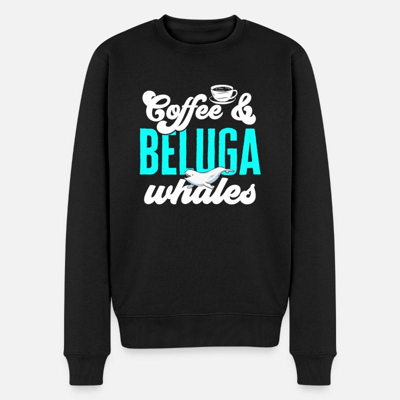 Baleine blanche Béluga - Pull Premium bio Homme - noir