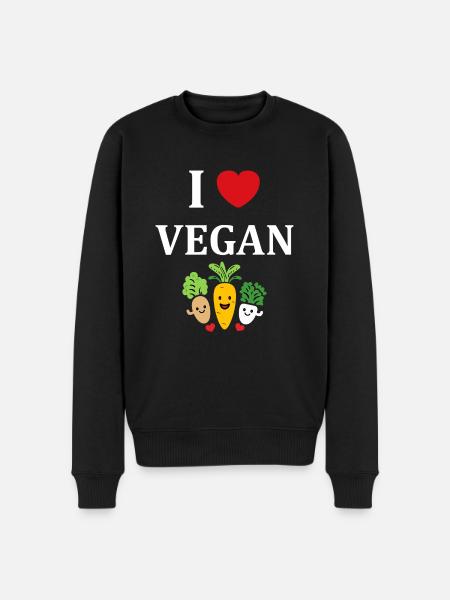 Humorous little vegan vegetables - Men's Premium Organic Jumper - black