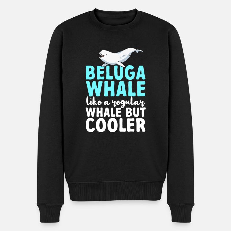 Baleine blanche Béluga - Pull Premium bio Homme - noir