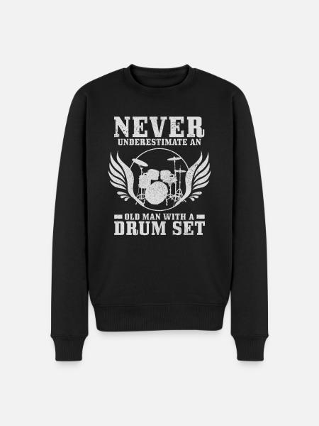 Drummer Drummer Drum Gift - Men's Premium Organic Jumper - black