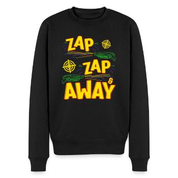 Zap Zap Away Player Laser Tag Team Gift - Men's Premium Organic Jumper - black - Front - Nico (187cm)