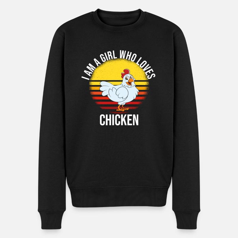 Drôle De Poulet Dire Poulet - Pull Premium bio Homme - noir