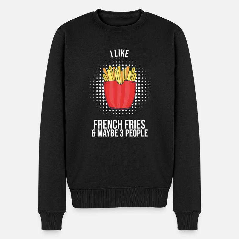 Frites drôles Frites drôles - Pull Premium bio Homme - noir
