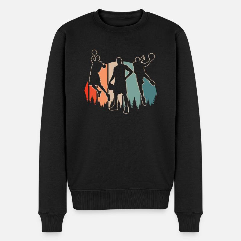 Basketball Basketballer - Männer Premium Bio Pullover - Schwarz
