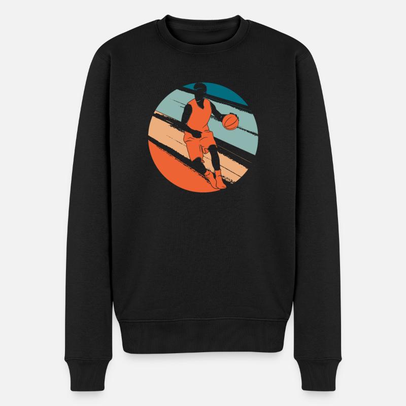 Joueur de basket-ball - Pull Premium bio Homme - noir