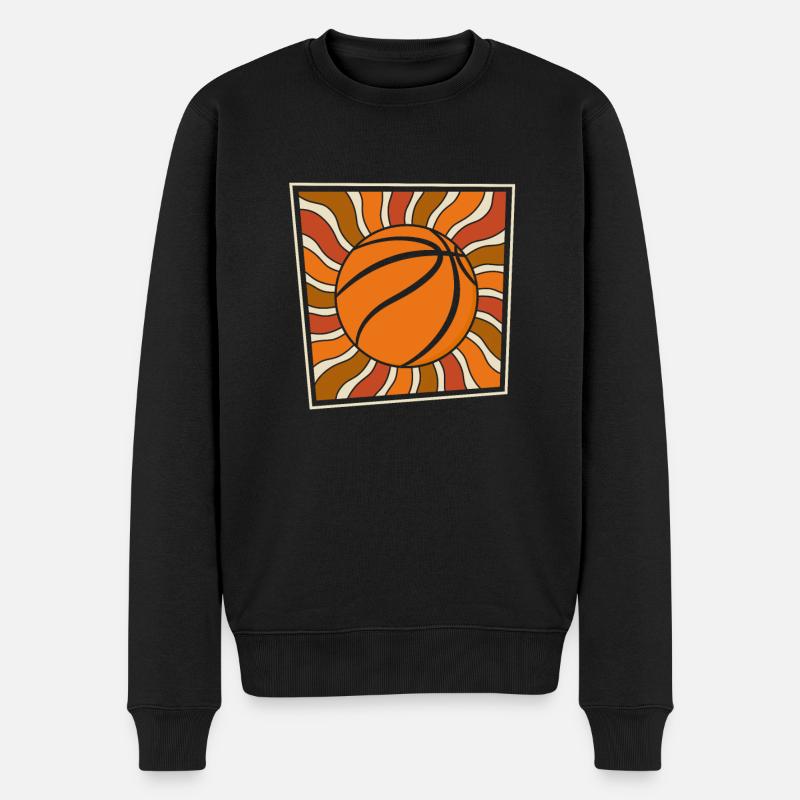 Basketball Basketballer - Männer Premium Bio Pullover - Schwarz