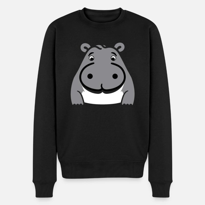 Amour petit hippopotame - Pull Premium bio Homme - noir