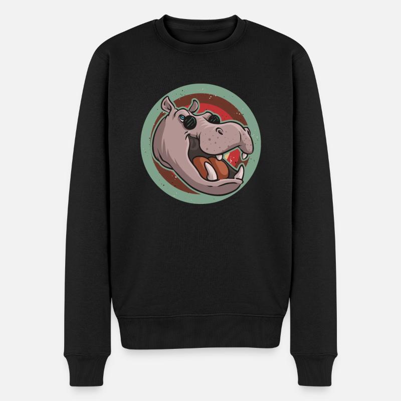 Hippopotame Hippopotame - Pull Premium bio Homme - noir