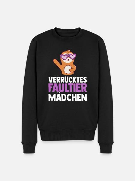 Faultier - Männer Premium Bio Pullover - Schwarz