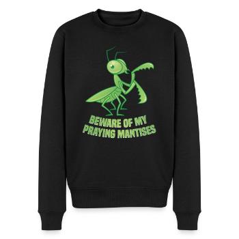 Enclos alimentaire de costume de mante religieuse - Pull Premium bio Homme - noir - Devant - Nico (187cm)