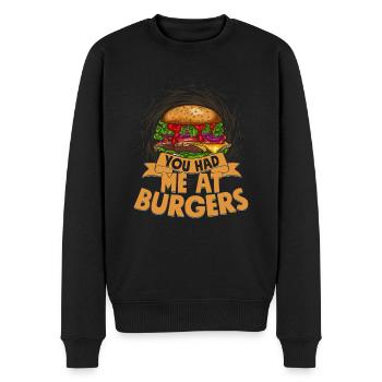 Vous m’avez eu chez Burgers Hamburger Food Meat Buns - Pull Premium bio Homme - noir - Devant - Nico (187cm)