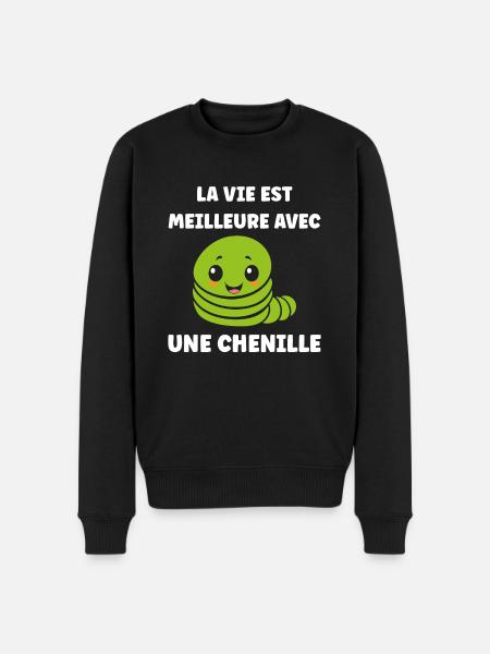 Chenilles insecte Amour petite chenille - Pull Premium bio Homme - noir