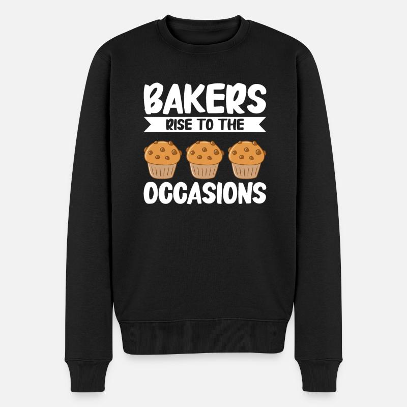 Brot backen Bäcker Bäckerei Brot machen - Männer Premium Bio Pullover - Schwarz