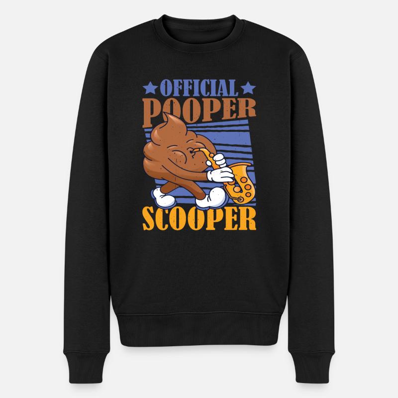Scooper officielle Pooper 39 - Pull Premium bio Homme - noir