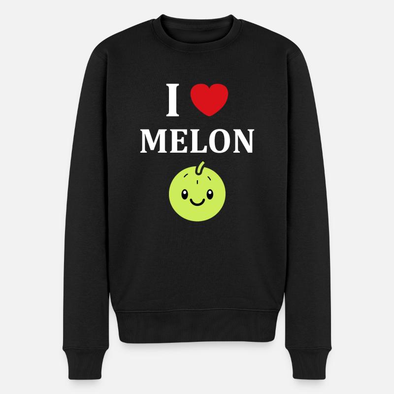 Fruit Humour petit Melon - Pull Premium bio Homme - noir