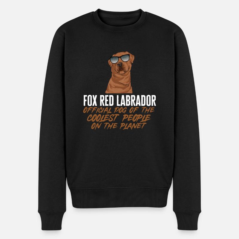 Foxred Labrador Fuchsroter Labrador Retriever - Männer Premium Bio Pullover - Schwarz